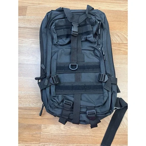 EVATAC Tactical Backpack Black 25L NEW - Picture 3 of 11